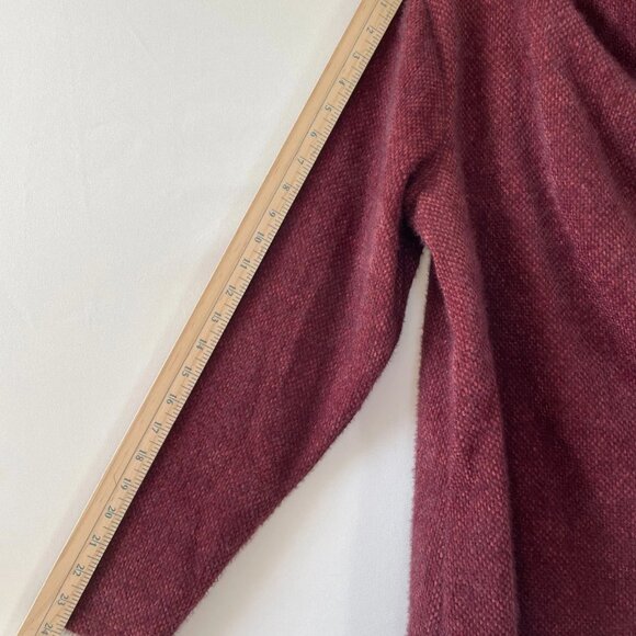NWT Maurices Womens Maroon Red Draped Front Tunic Cardigan Sweater Size X-Large - Picture 9 of 10